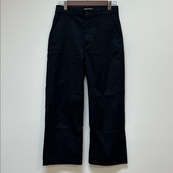 KOTN Egyptian‎ Cotton Crop Wide Leg Trouser Black Size 4 - Picture 2 of 6